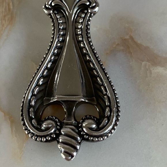 Antique Sterling Silver Serving Spoon - Picture 3 of 8